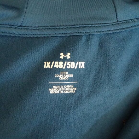 Under Armour Fitted Jacket Women's Size 1X Teal Blue Meridian Activewear - Picture 7 of 11